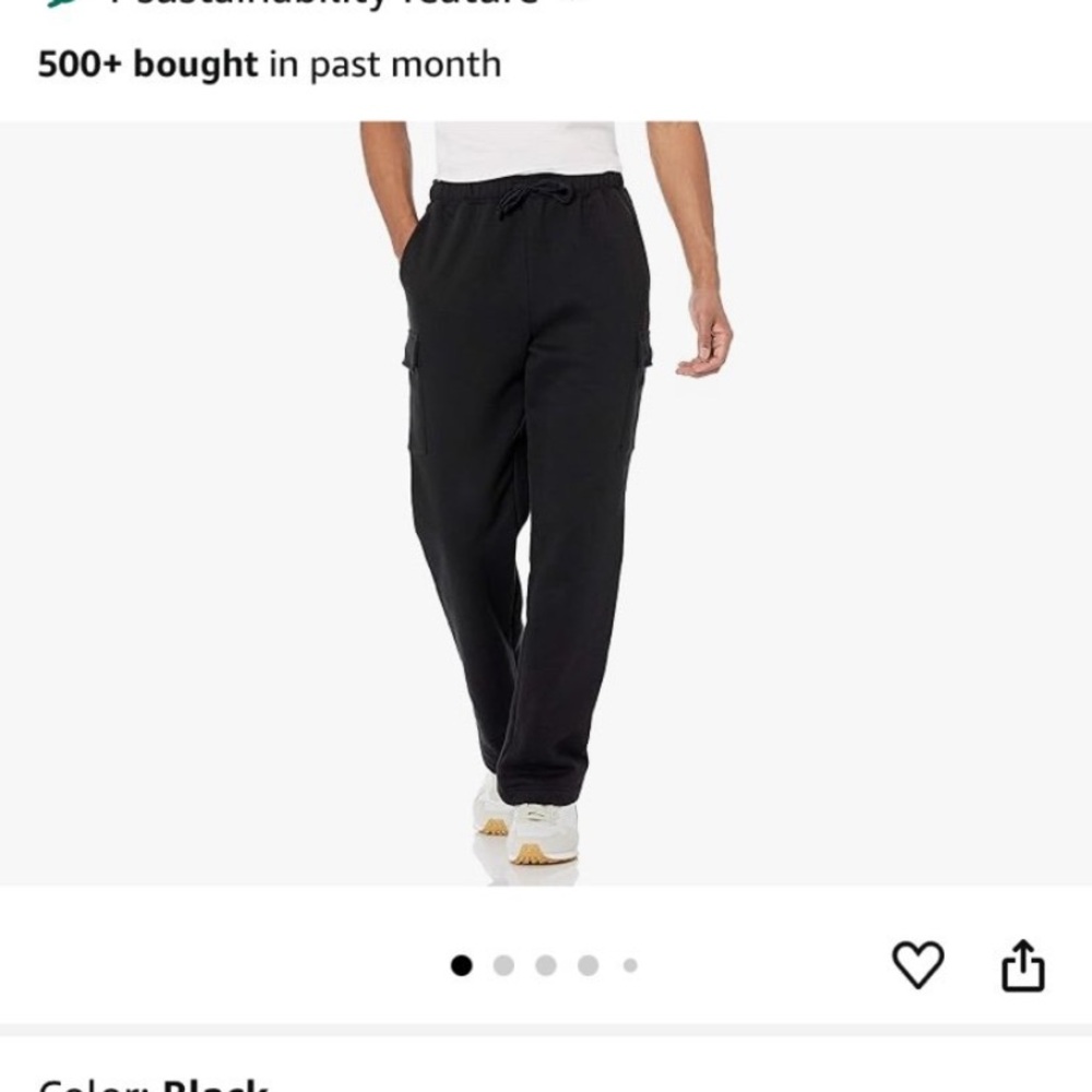 Men's black cargo pants